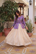 Nevara Purple Color Cosmos WeavingJacquard Work Lehenga Choli