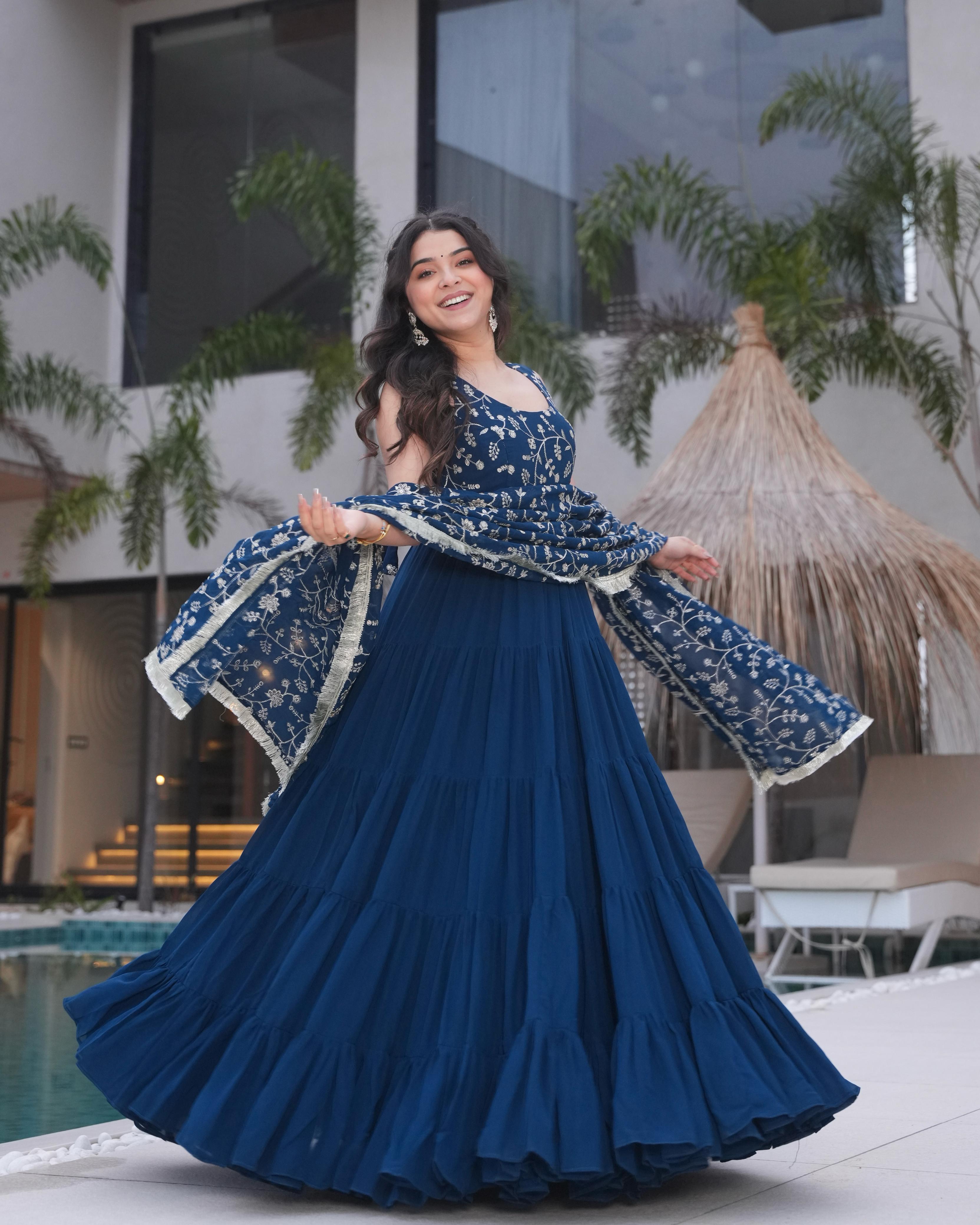 Misha Rama Soft Fox Georgette Anarkali Suit Set