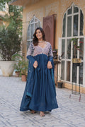 Neera rama embroidered Alia cut anarkali gown set