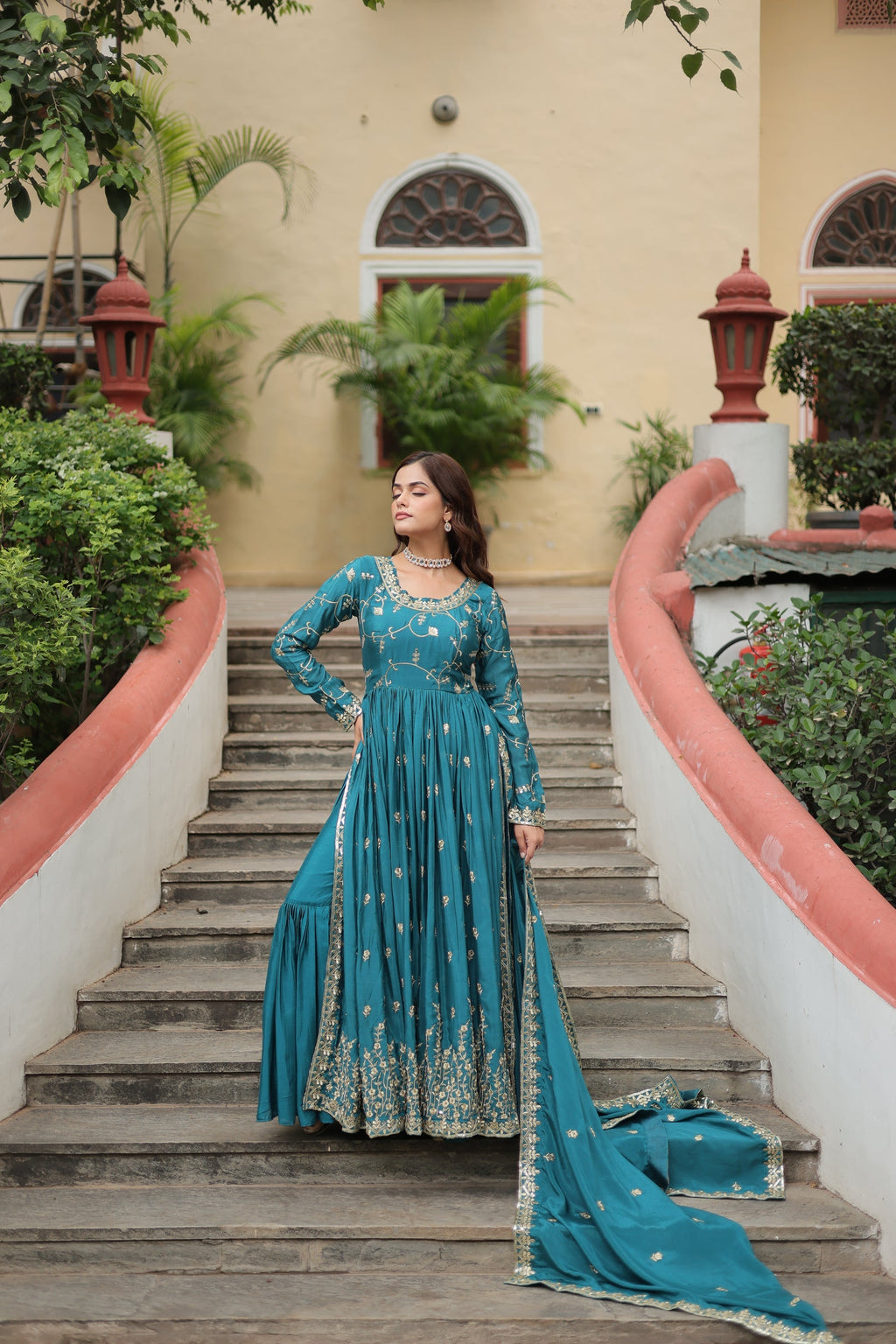 Paridhi Rama georgette embroidered kurti sharara set