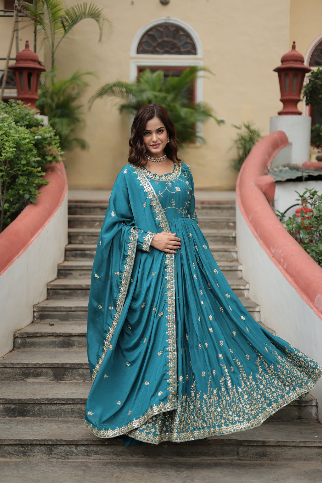 Paridhi Rama georgette embroidered kurti sharara set