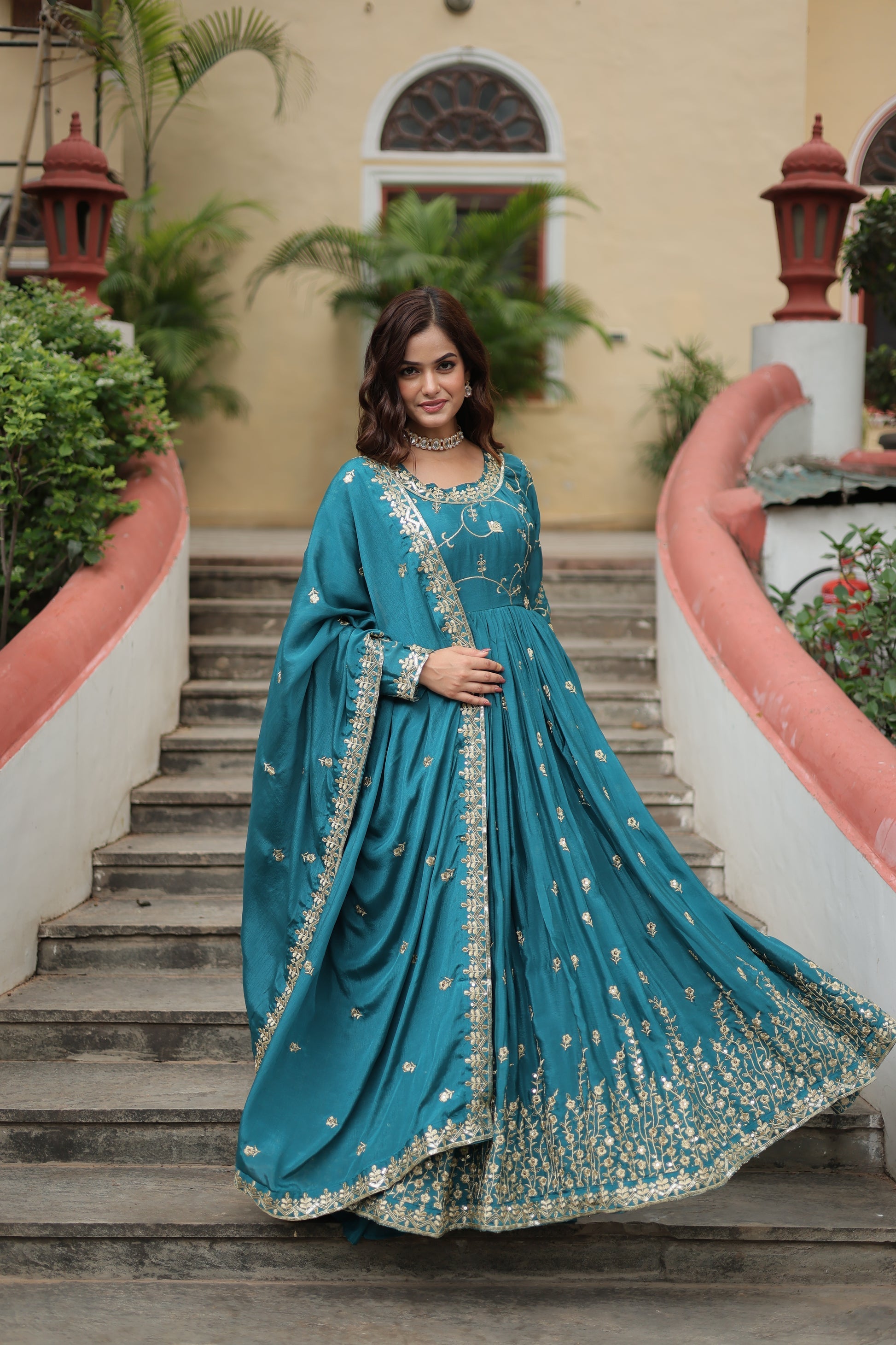 Paridhi Rama georgette embroidered kurti sharara set
