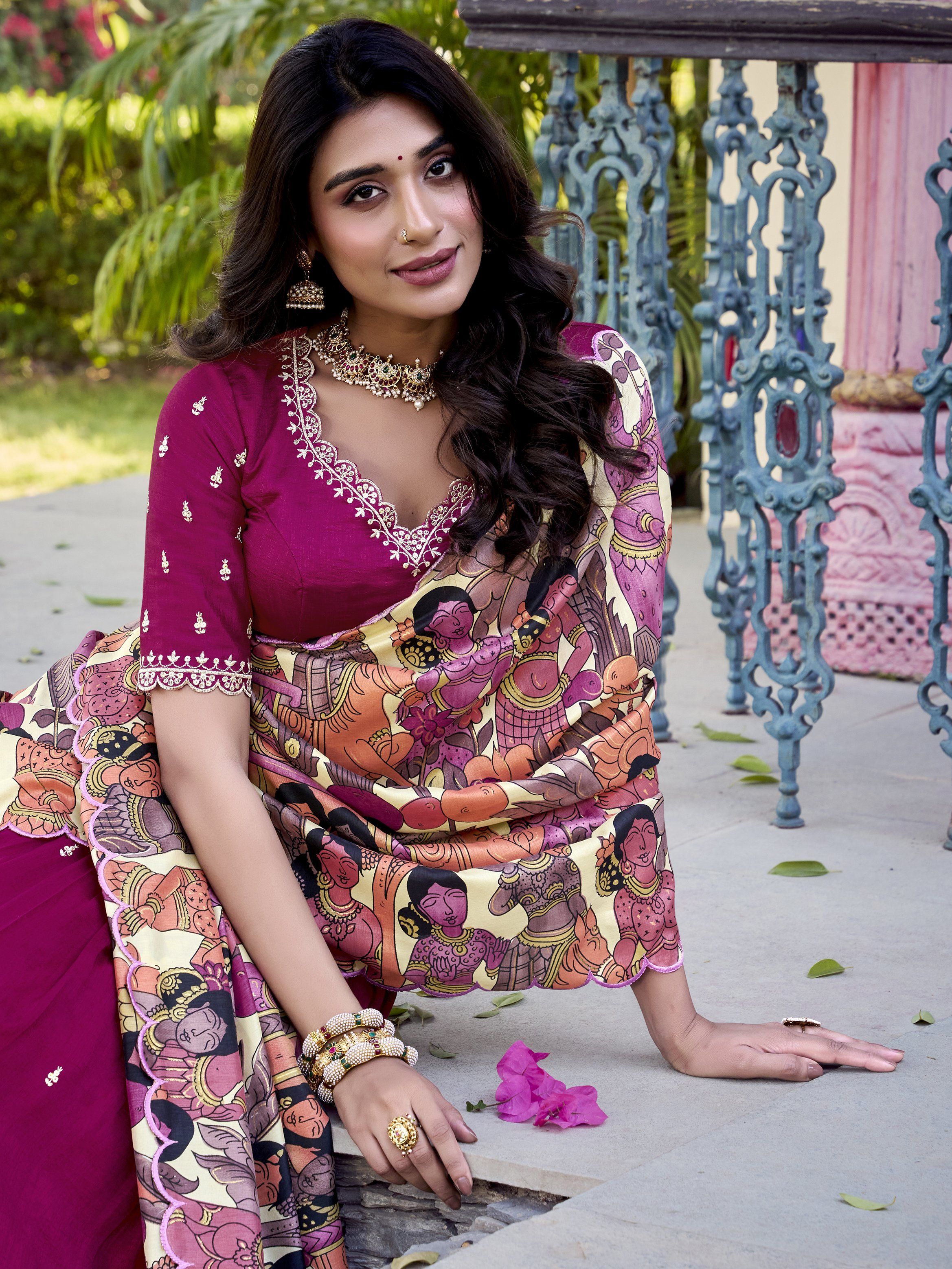 Off white silver glossy embroidered lehenga choli with dupatta