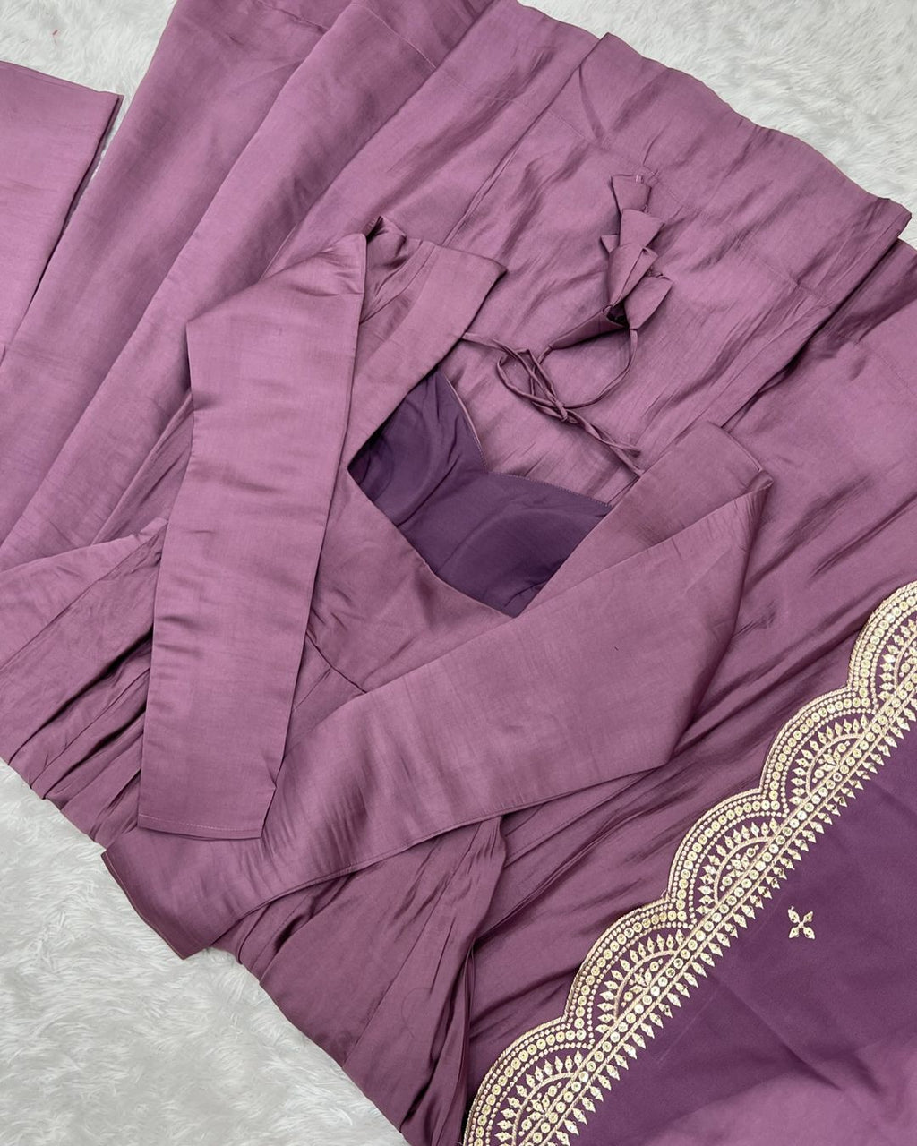 Prema onion pink Chanderi silk Anarkali suit set