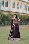 Purple Power: Lehenga set in Georgette Glam