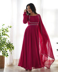 Pink georgette Srinika designer Anarkali suit