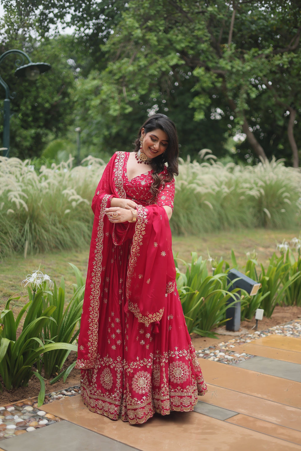 Sudiksha pink Rangoli silk embroidered lehenga set