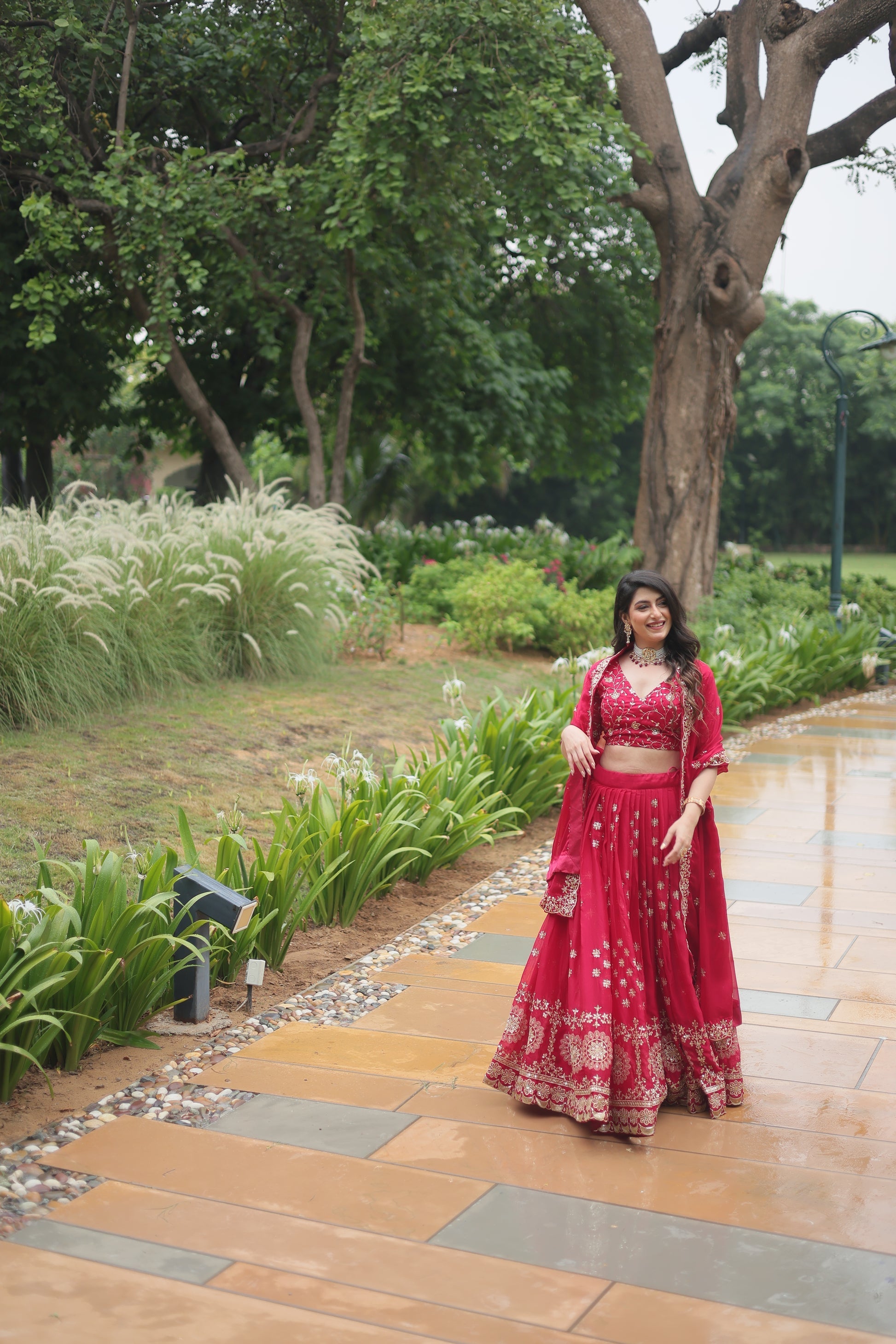 Sudiksha pink Rangoli silk embroidered lehenga set