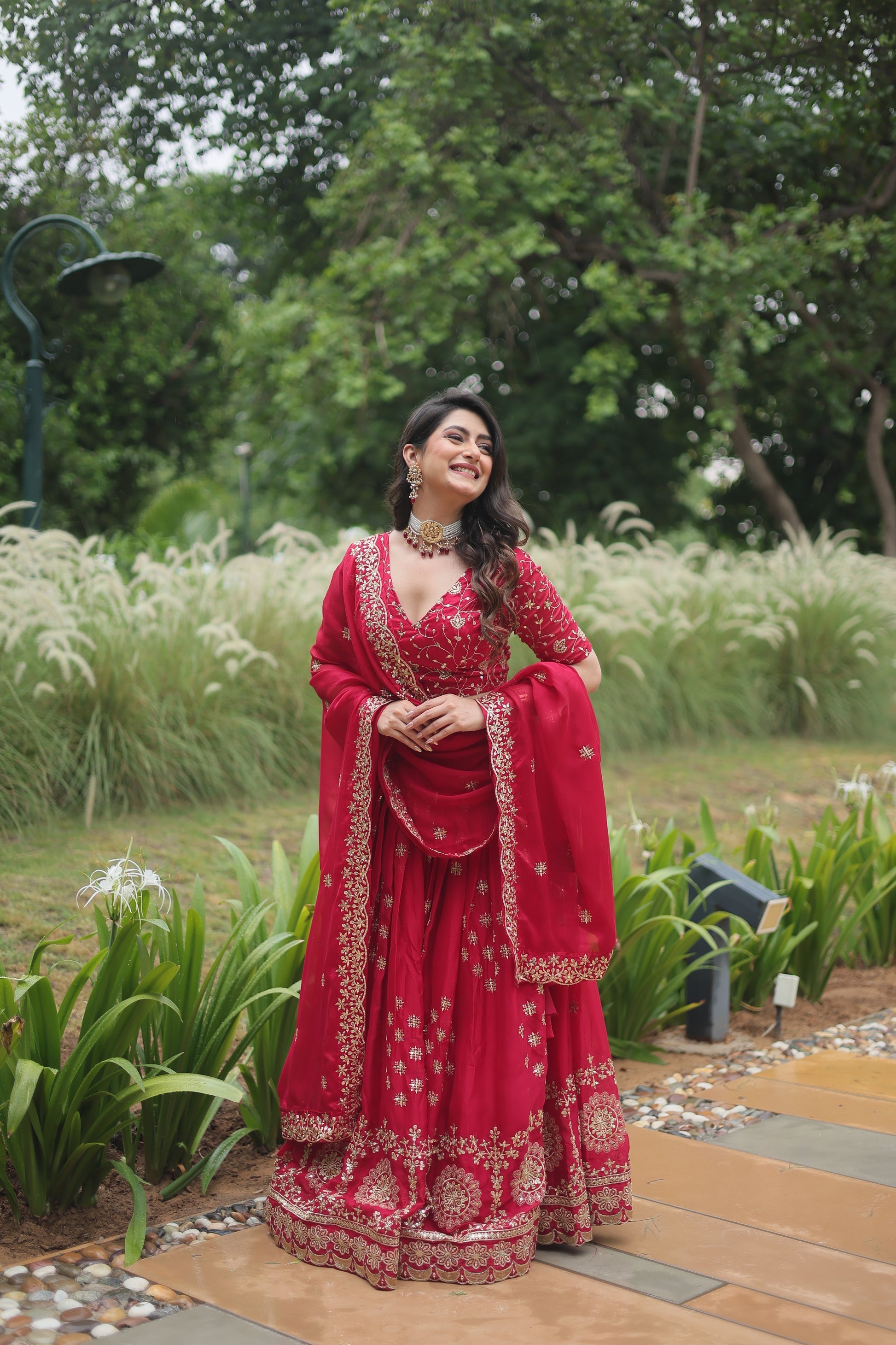 Sudiksha pink Rangoli silk embroidered lehenga set