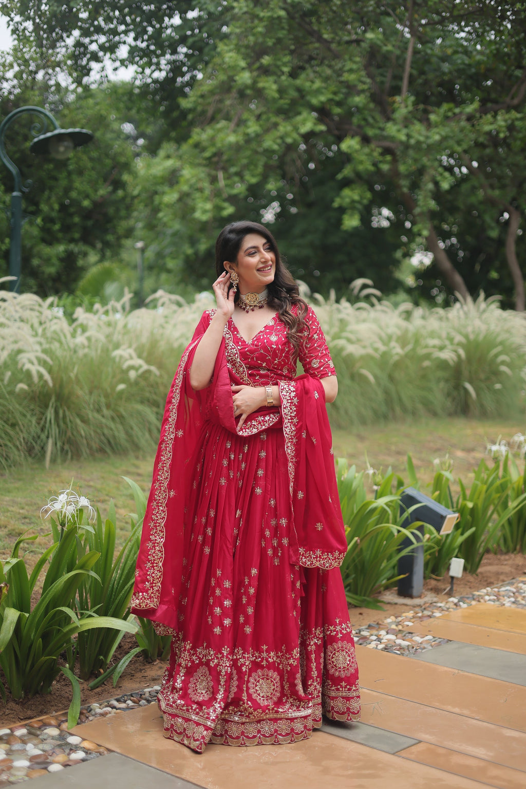 Sudiksha pink Rangoli silk embroidered lehenga set
