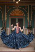 Rama leheriya print chinon Vandana designer sleeveless gown