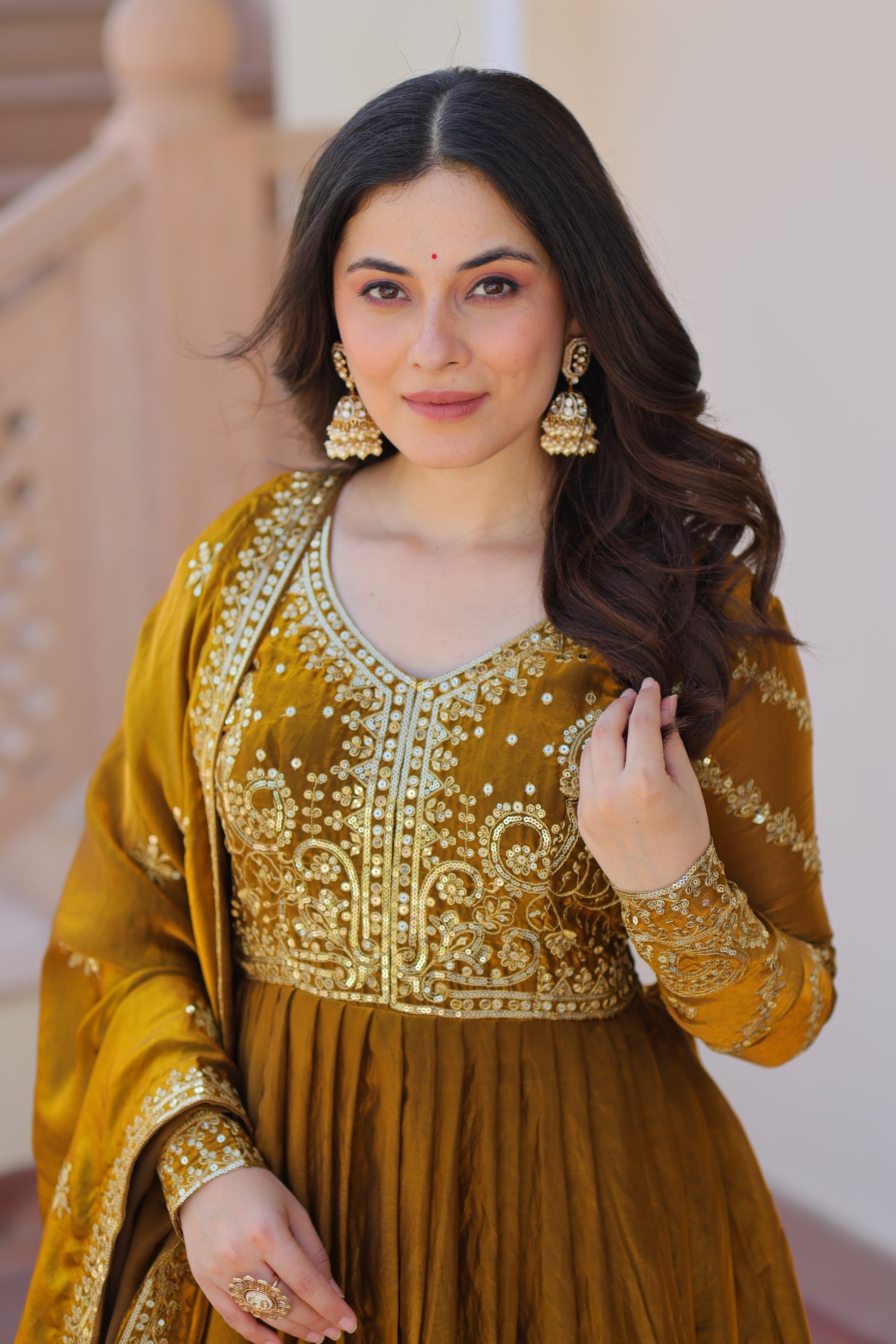Shop this silk gown for women – a stunning designer gown for women, perfect as a party wear gown, wedding dress for women, or ethnic gown online.