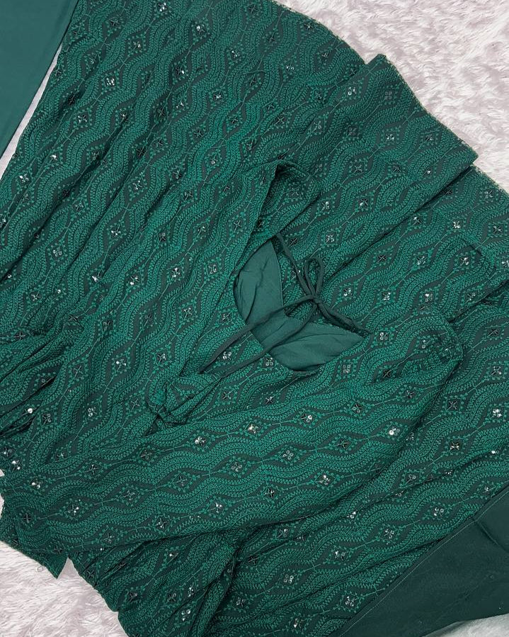 Jyotika green mehendi wear anarkali suit set for festive occasions