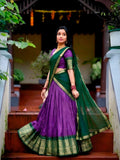 Aneiya Dola Chex Silk Zari Weaving Lehenga Choli Set