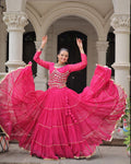 Pink festive wear Gota Patti lace lehenga choli