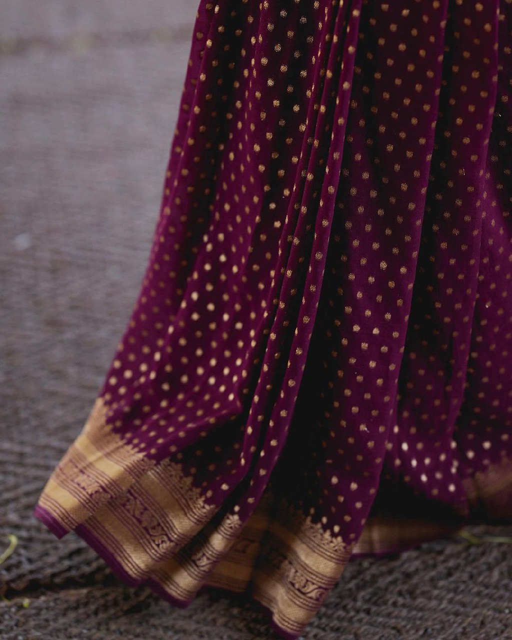 Purple Banarasi silk Shivika designer saree