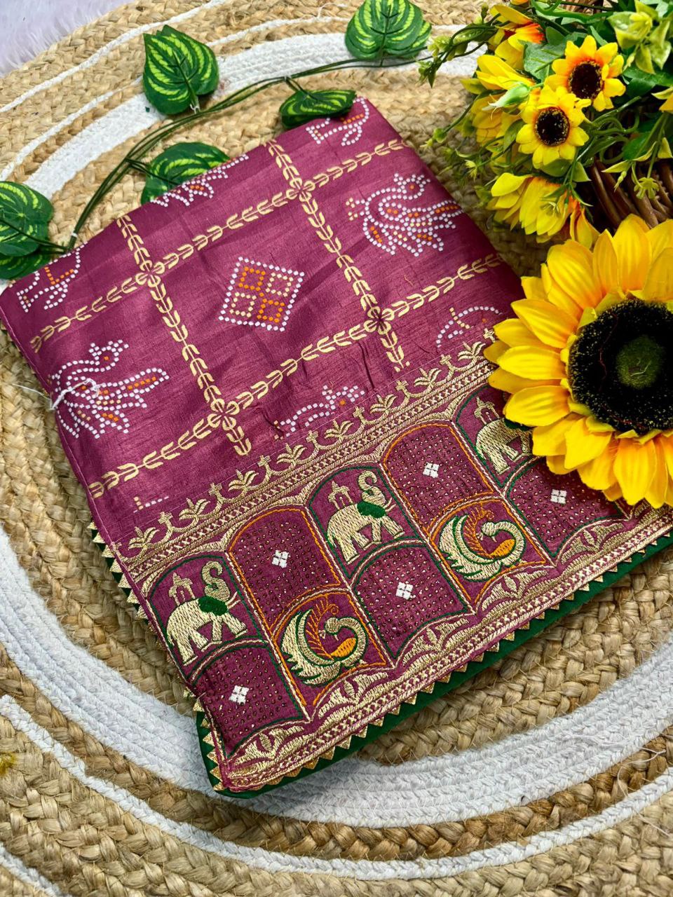 Chaarvi Dolly embroidered silk saree