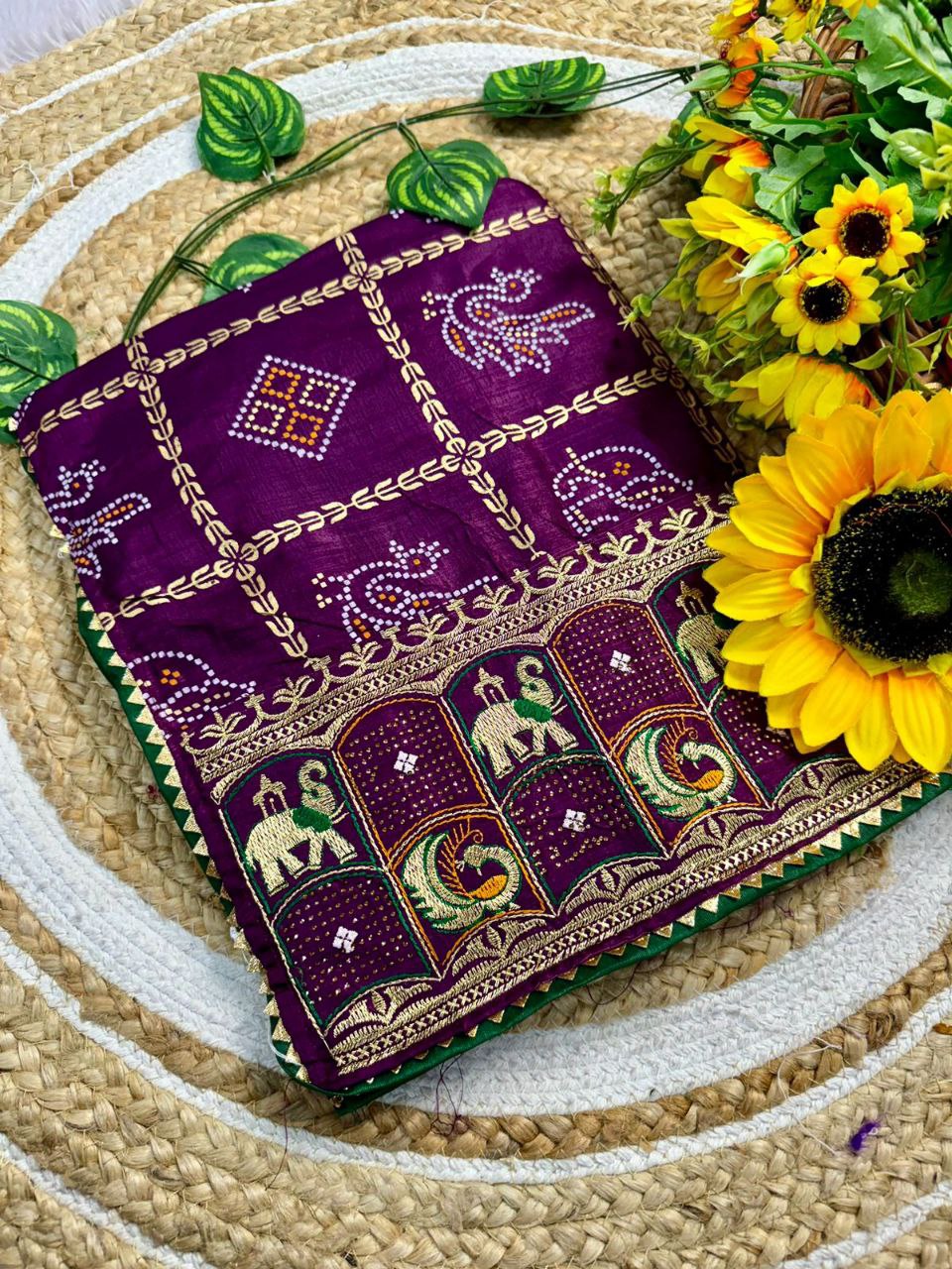 Chaarvi Dolly embroidered silk saree
