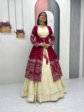 Tulika pink Cosmos silk lehenga choli with heavy thread and sequins work with shrug