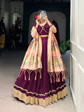Ahalya silk purple paithani laced lehenga choli