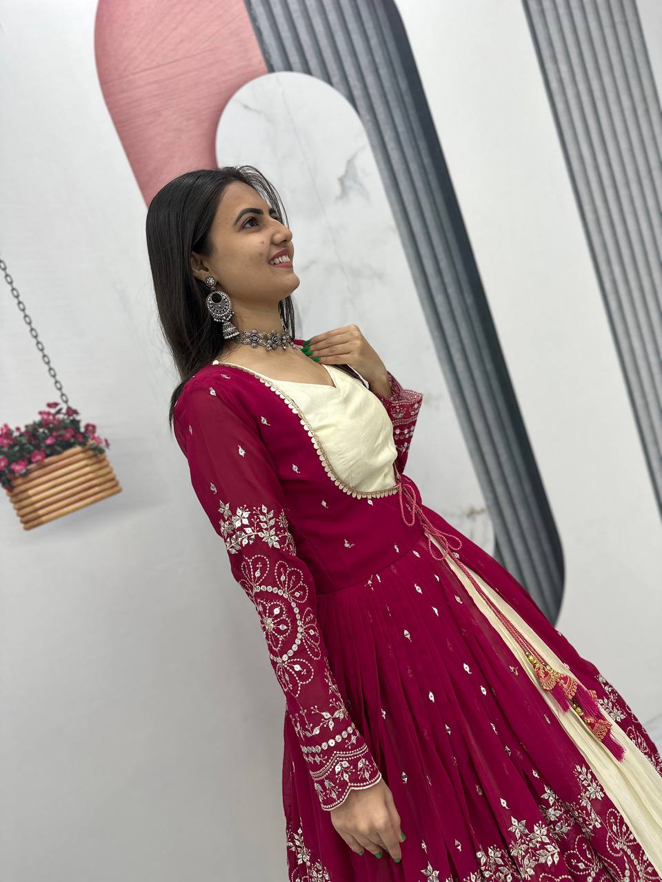 Tulika pink Cosmos silk lehenga choli with heavy thread and sequins work with shrug