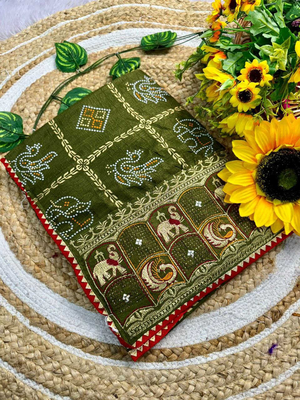 Chaarvi Dolly embroidered silk saree