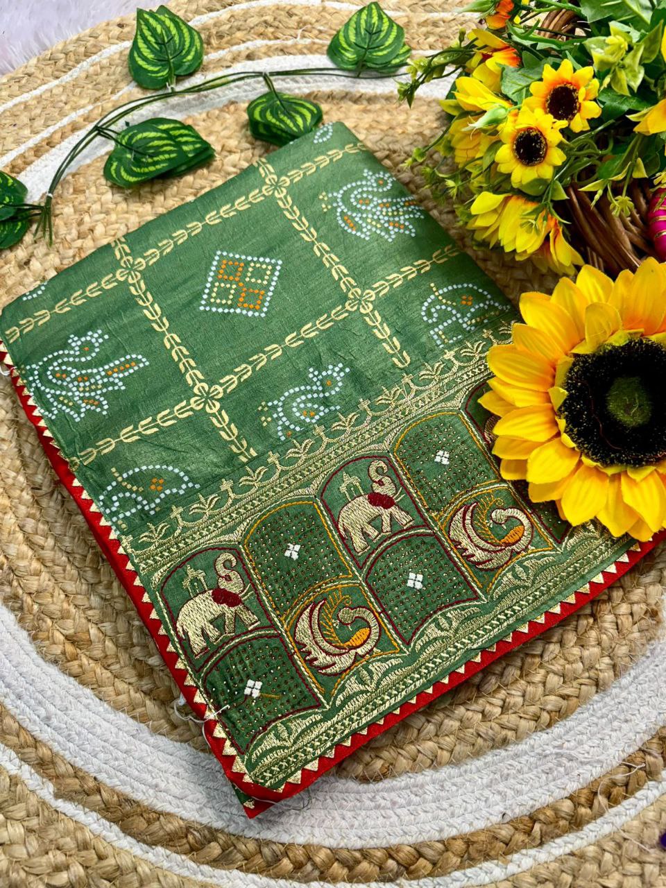 Chaarvi Dolly embroidered silk saree