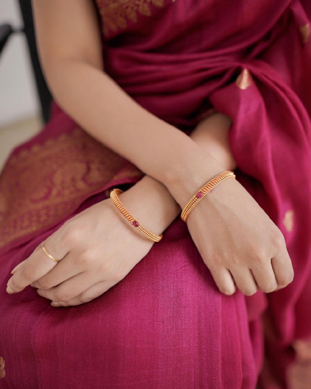 Pink Banarasi silk Gargi designer saree