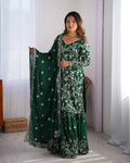 Sharara & Palazzo Suits: sharara suit design, designer sharara suit online, embroidered sharara kurta set, bridal sharara outfit, velvet sharara for wedding, chic sharara outfit 2025, palazzo sharara suit, cotton sharara set for festival, how to style sharara suit, Pakistani sharara suit, heavy sharara with dupatta, printed sharara salwar set, fusion sharara dress, palazzo pant sharara, lightweight sharara for summer, multicolor sharara suits, casual sharara kurti, long jacket sharara combo, trendy sharara 