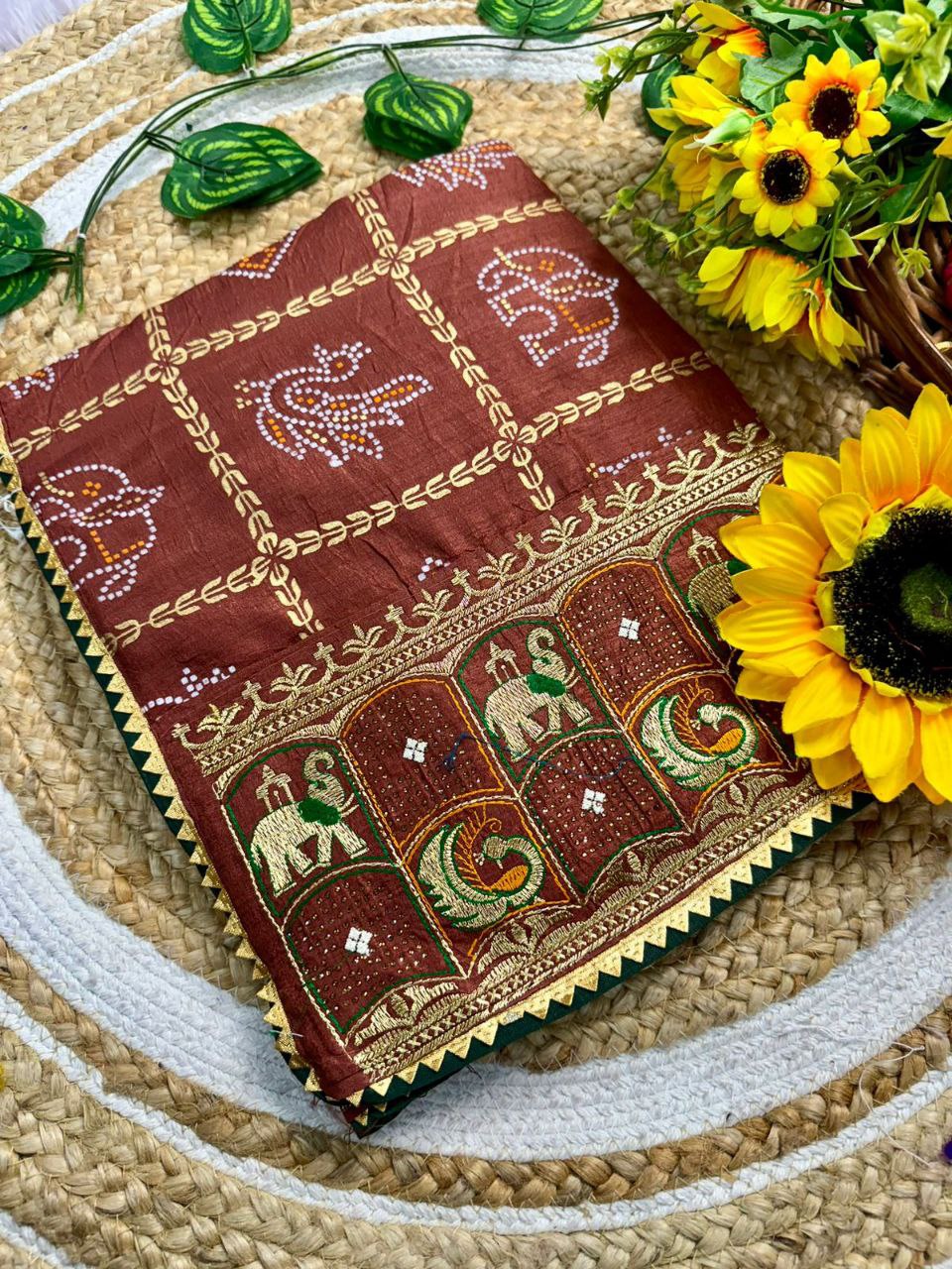 Chaarvi Dolly embroidered silk saree