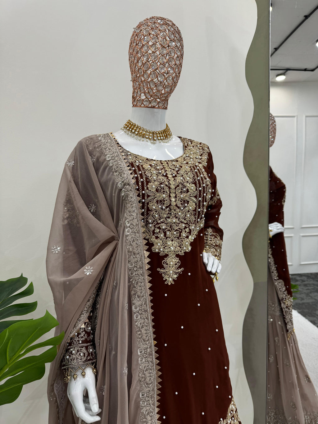 Niyati festive wear embroidered kurti sharara set