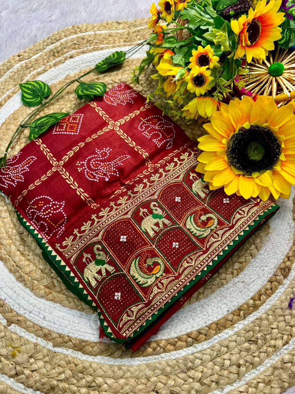 Chaarvi Dolly embroidered silk saree